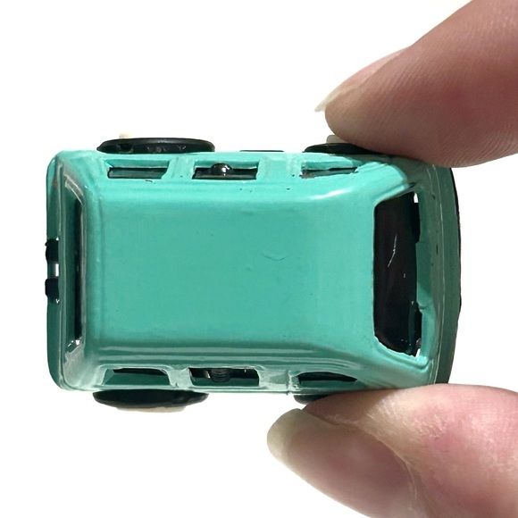 Schylling Miniature Die Cast Model Toy Cars Green Black Cyan Blue Van Pull Back - Picture 7 of 16